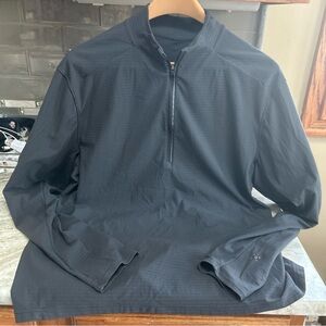 Lululemon Men’s Surge Pullover Half-Zip  Large Black Long Sleeve Run Yoga Gym